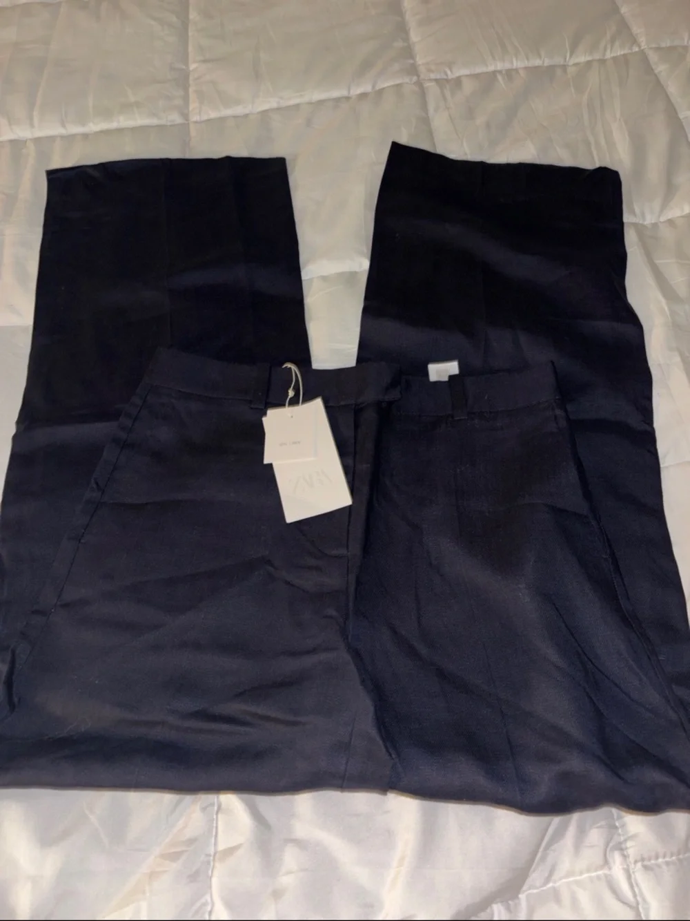 ZARA women’s linen black Dress Pants - Classic Tailored Fit